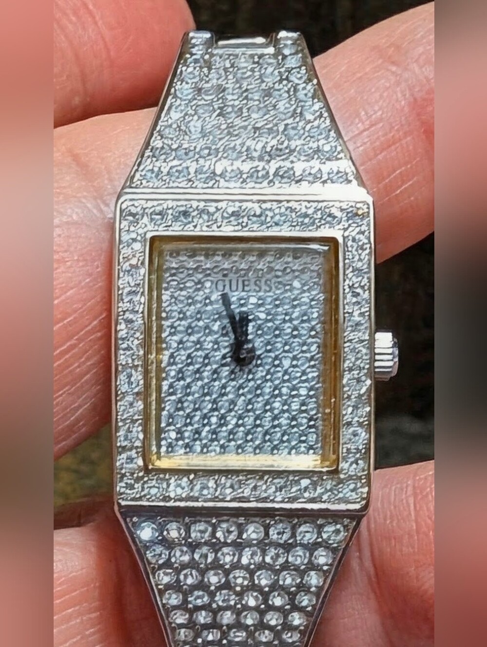 Four Different Watches for Sale; 1st is Guess Crystal Pave Dress Watch